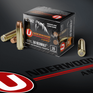 Underwood 12.7x42 (.50 Beowulf) 350 GR FMJ 20 Rounds