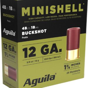 Aguila 12 GA Mini Shell 5/8 oz 4 Buck/1Buck 25 Rounds