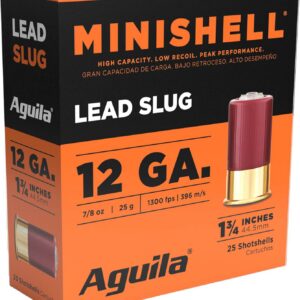 Aguila 12 GA Mini Shell 7/8 oz Slug FMJ 25 Rounds