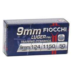 Fiocchi 9mm Luger 124 GR FMJ 50 Rounds