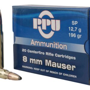 PPU 8MM MAUSER 196 GR Spft Point 20 Rounds